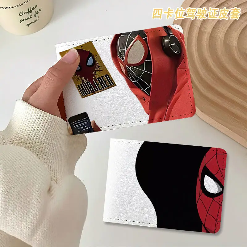 

Spiderman Anime Id Card Protective Cover for Girls Cute 4 Digit Id Card Holder Ladies Wallet Men Wallet Printed Card Holder Gift