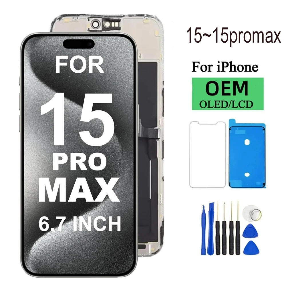 iphone-15-pro-15-plus用3d-touch-lcdディスプレイタッチスクリーンデジタイザーアセンブリ（インセル）、iphone-15-15-pro-max用lcd交換部品