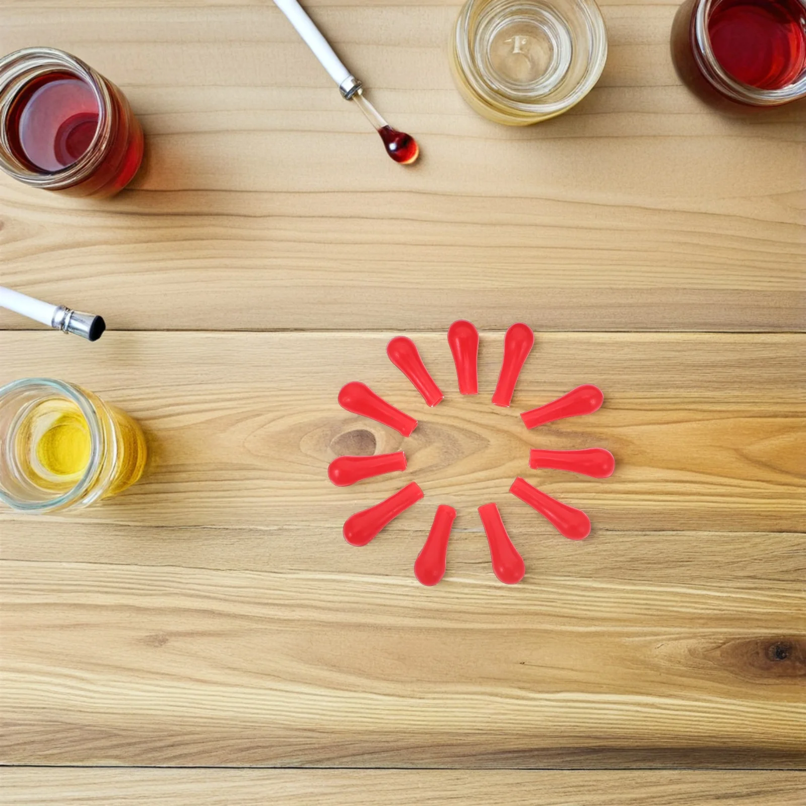 100 個の赤いラテックスピペットバルブキャップ精密実験室スポイトバルブ科学化学教育研究用品用