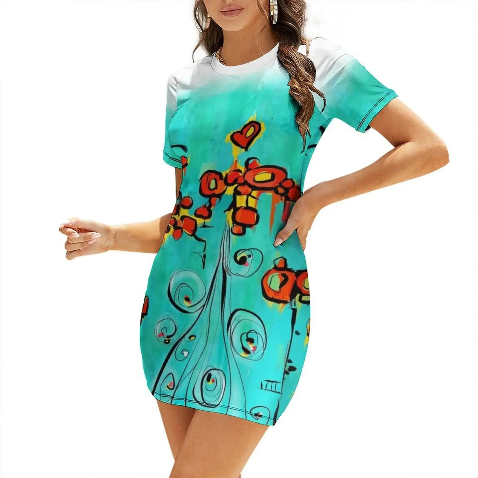 

levitation Short-Sleeved Dress women's luxury party dress women's summer dresses 2026