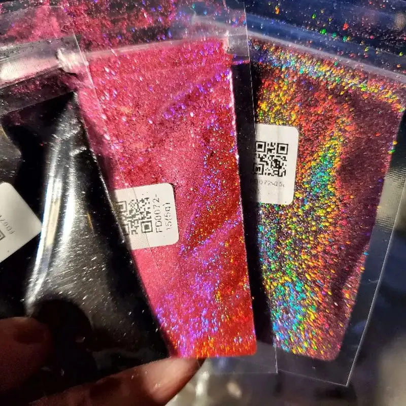 10g/50g 0.2mm Nail Art Laser Chrome Glitter Powder Sparkly Holographic Nail Pigment for Nail Gel Polish Reflective Laser Glitter