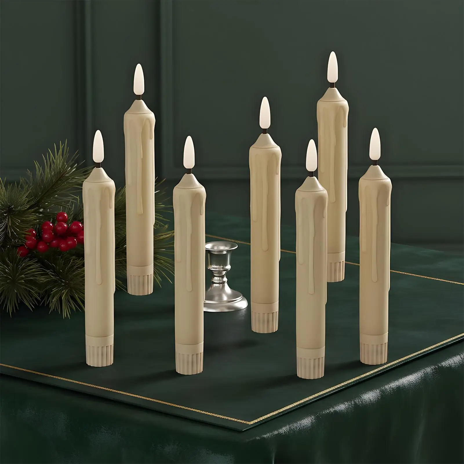 6 Piece Led Candles Electronic Decor Lights Flickering Flameless Candles Christmas Electronic Lights Battery Operated Candles