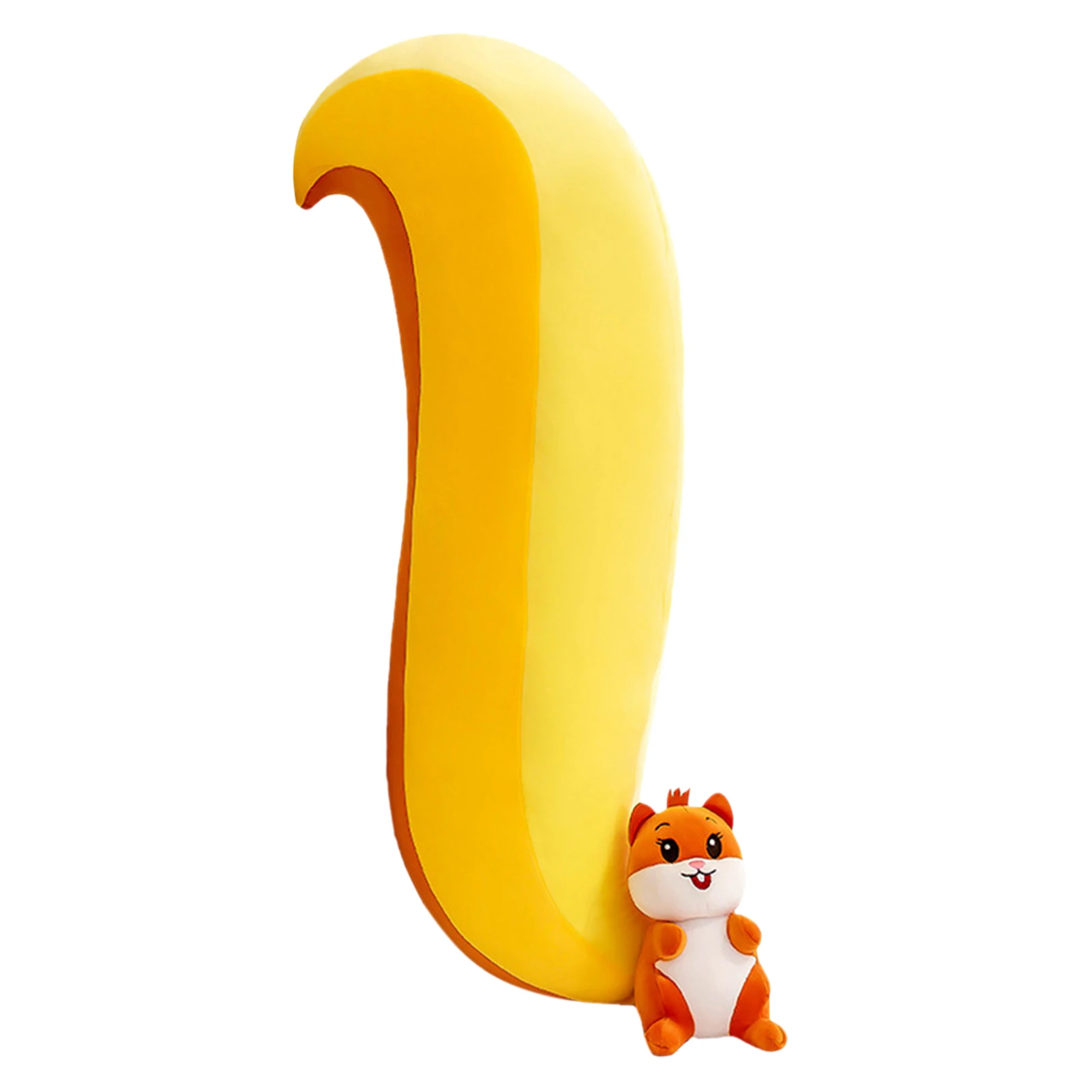 

Мягкая игрушка-белка с большим хвостом, мягкая мягкая кукла-подушка для сна с другом