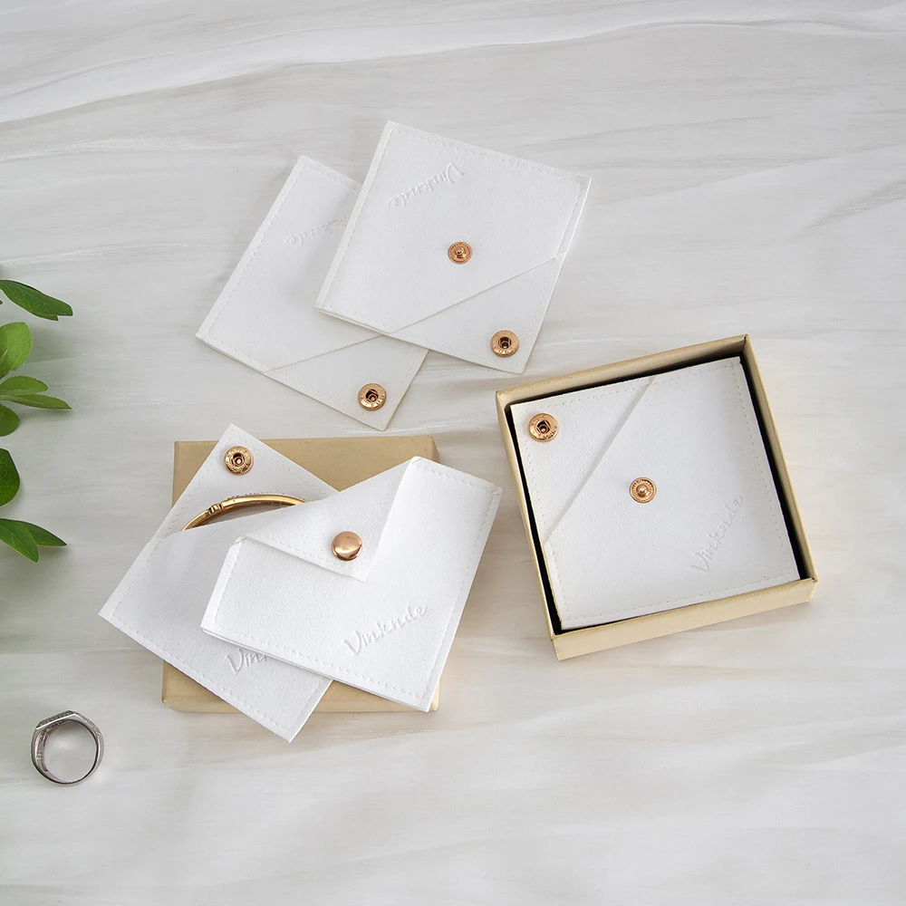 

100Pack 6x6cm Small Triangle Jewelry Snap Bag Personalized Logo Earrings Ring Bracelet Keychain Lipstick Eyelash Storage Sack