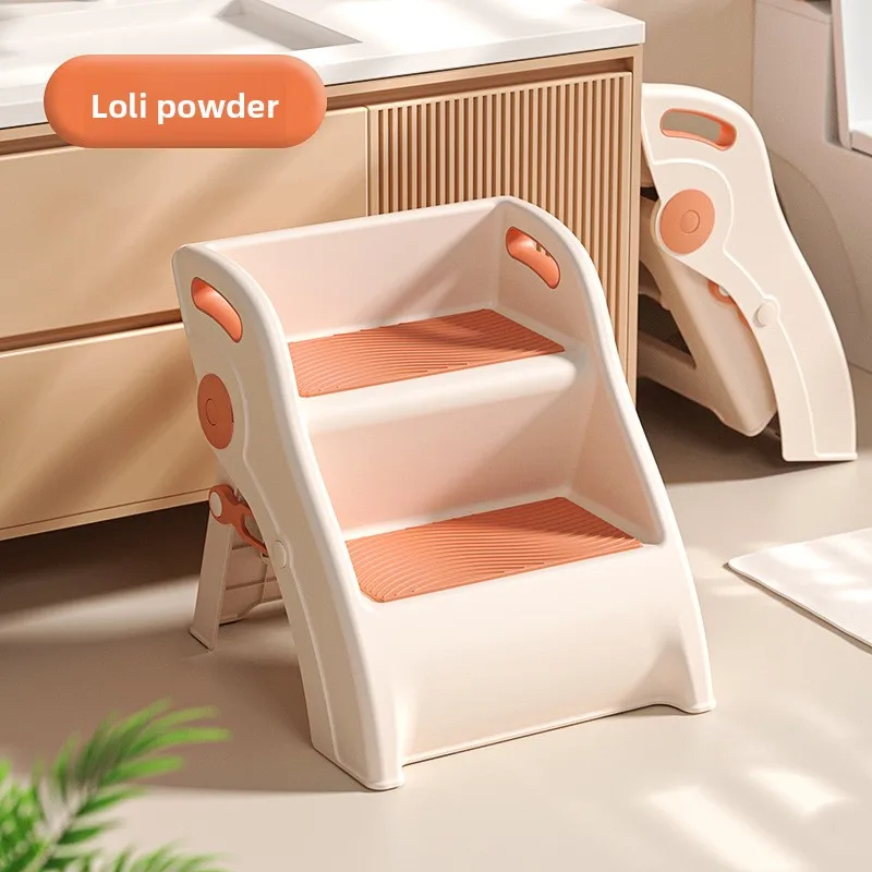 Kids Bathroom Step Stool for Sink Baby Hand Washing Mat Footrest for Toilet Brush Teeth Washing Machine Footstool