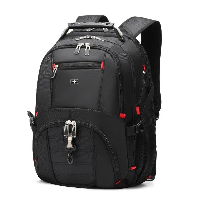 Large Capacity Male Backpack Fashion Travel Multifunction USB Charging Waterproof Anti-theft 17 Inch Laptop Backpack For Men