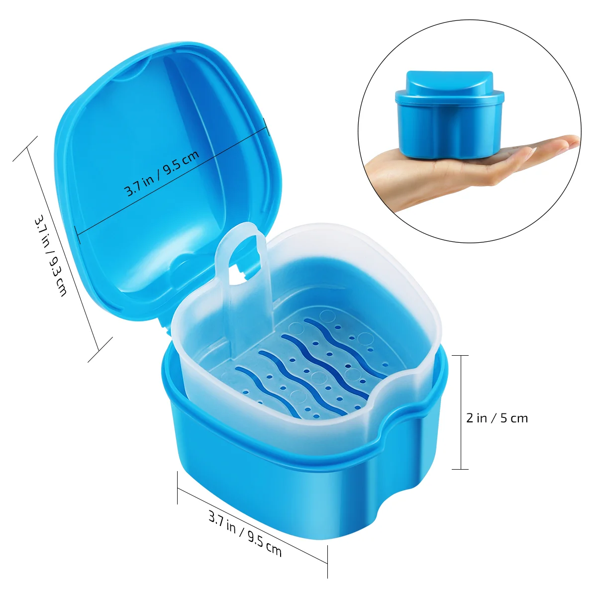 Fake Teeth Denture Invisible Orthodontics Alignment Corrector Case Dental Prosthesis with Cover Travel Storage Box Products