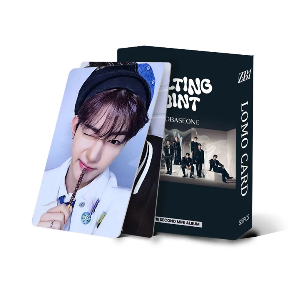 55Pcs/Box KPOP ZEROBASEONE MELTING POINT Member Selfie Lomo Cards Zhanghao Hanbin Gyuvin Two Sides Photocards ZEROSE Fans Gifts