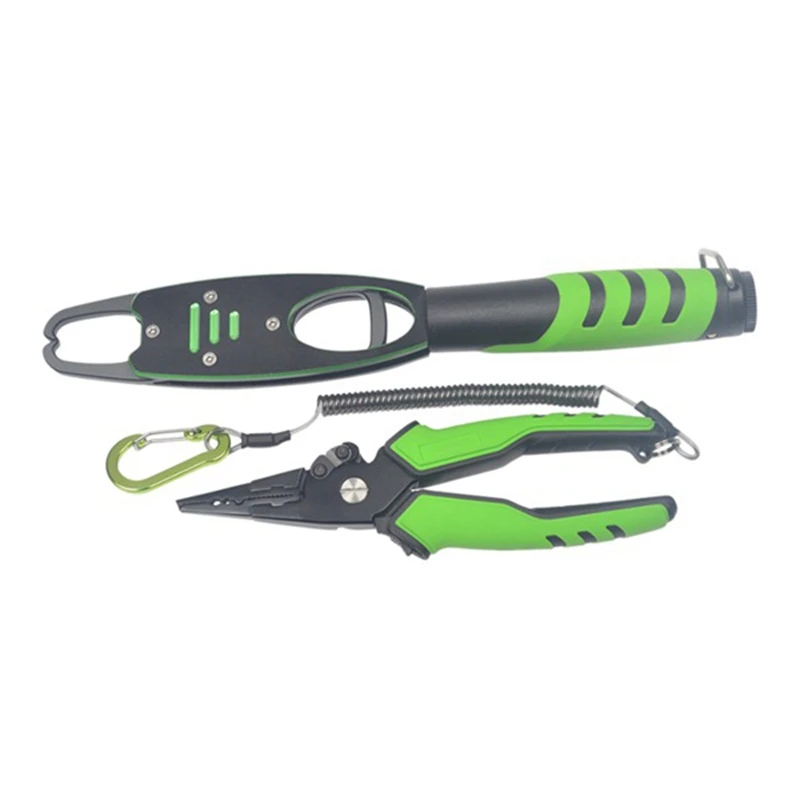 

Fishing Pliers Set Multi-Functional Fishing Pliers Grab Hook With Scale Self-Locking Unloading Hook Line Knife