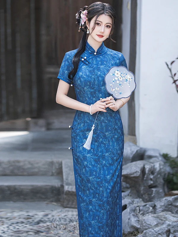 

Элегантная длинная блузка Dr Young в винтажном стиле, двухслойная, с коротким рукавом, для повседневной носки, удобная, дышащая, с цветочным принтом