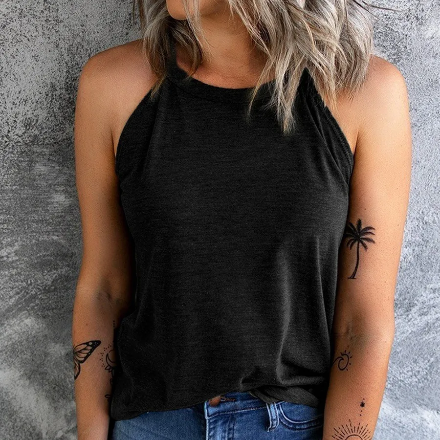 

Женский жилет без рукавов, с перекрестной линией AliExpress, весна-лето 2024