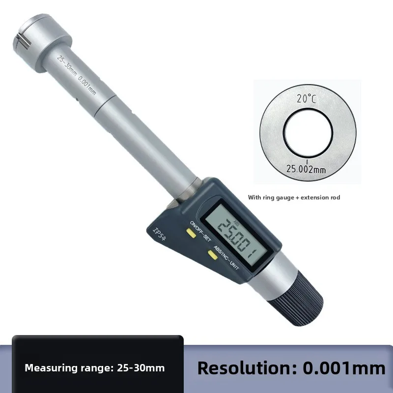 Three points inside diameter Micrometer high precision 0.001mm digital eclectic Automatic positioning center deep high-accuracy