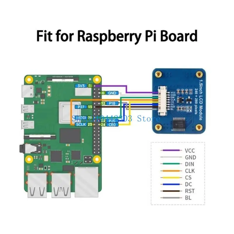 

L4MD 1.5inch 4 Wire SPI Interfaces 262K Colors LCD Module for RPi/STM32/RP2040