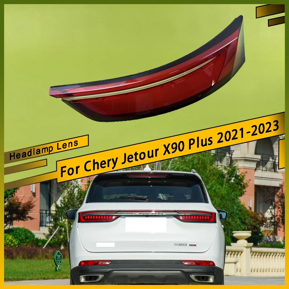 

For Chery Jetour X90 Plus 2021 2022 2023 Car Accessories Outer Taillight Shell Rear Signal Parking Lights Cover Plexiglass