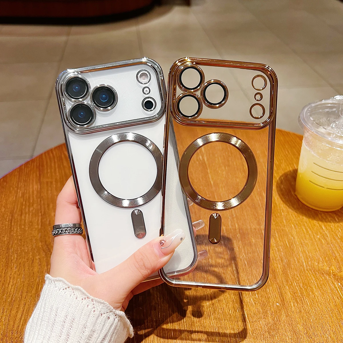 Magnetische Hülle für iPhone 18 17 Pro Max 17 Air, Weiche Transparente Schutzhülle mit Starkem Magnet, Mag-Safe, Vollständiger Kameraschutz