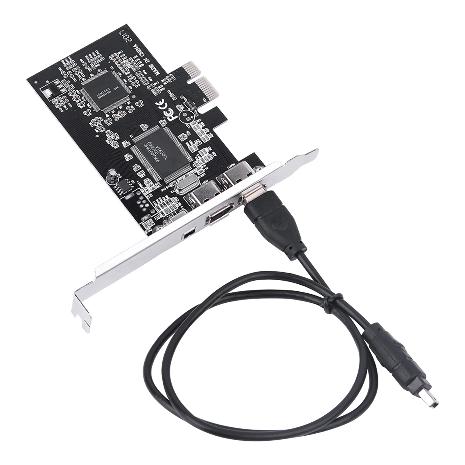 Tarjeta controladora Firewire, tarjeta controladora PCI-E, tarjeta controladora PCI Express FireWire 1394a IEEE 1394 con cable Firewire