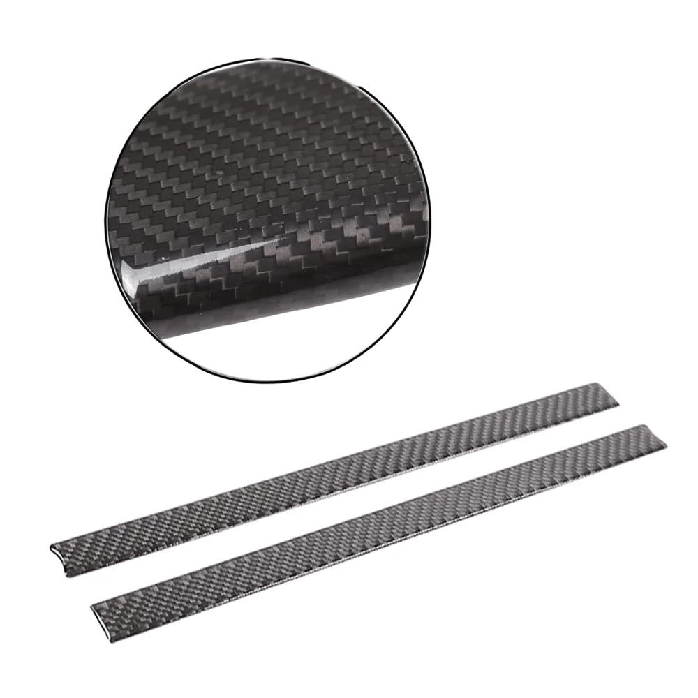 2Pcs Car Front Middle Grid Trim Sticker Decoration  Cover ABS Carbon Fiber Black For Ford Maverick 2022 2023 2024