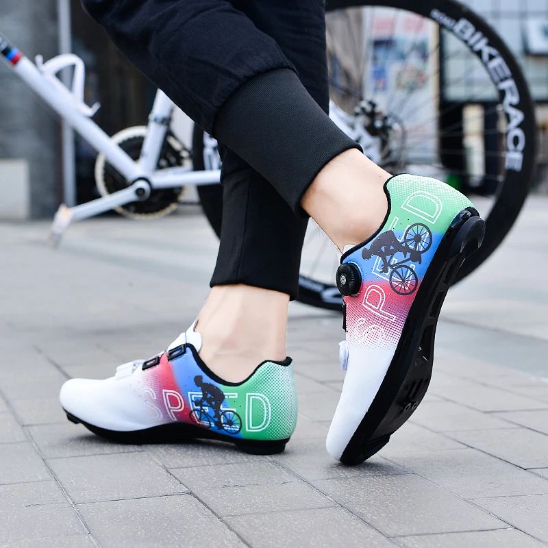 

Men's And Women's Carbon Cycling Sneakers Speed Sports Bike Shoes Mountain Racing Flat Road Footwear for Cycling
