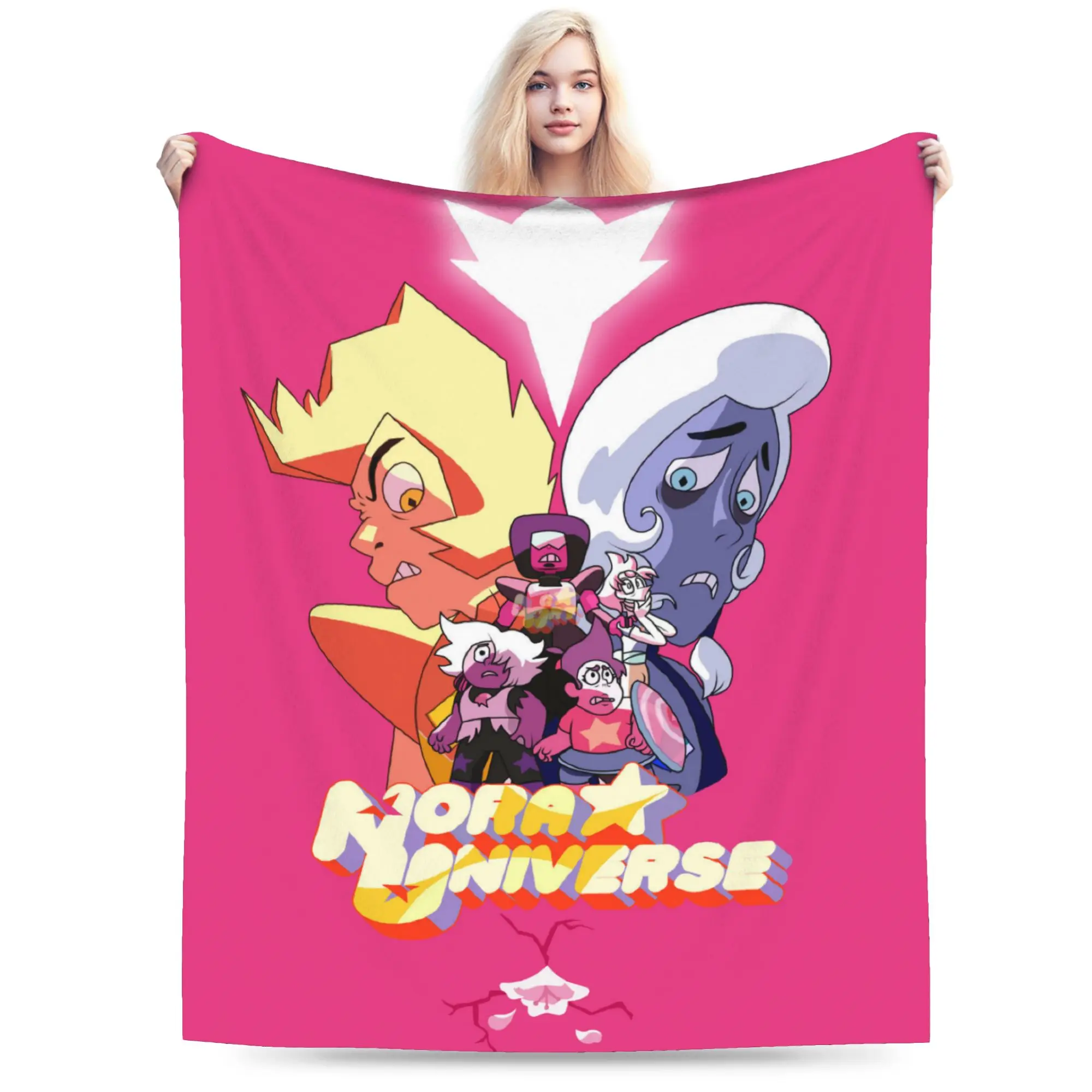 Custom Steven Universe Blankets Warm Flannel Children Gift Cartoon Throw Blanket for Bedroom Office Bedspreads