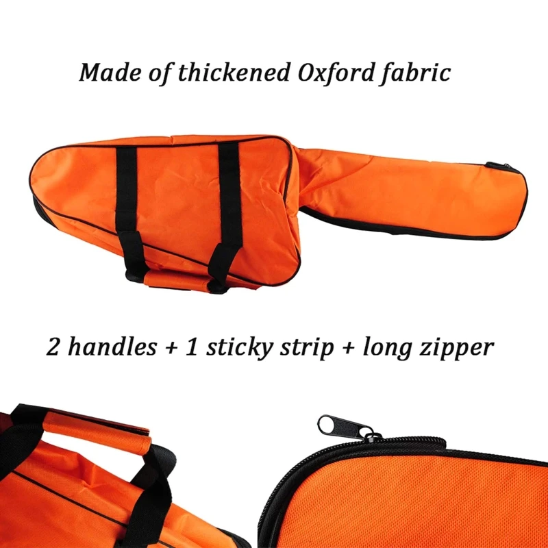 Chainsaw Carrying Bag Orange Heavy-duty Waterproof Oxford Chainsaw Carry Bag for Case Protective Storage Bags Holder Dropship