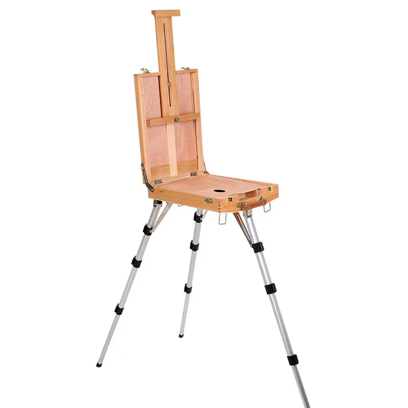 

Huiyue Art Portable Aluminum Alloy Sketch Oil Painting Box Ultra Light Portable Bracket Painting Box Multifunctional Oil Paintin