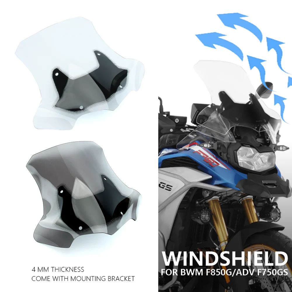 

Motorcycle Windshield Universal Windscreen For BMW F750GS 2018 2019 2020 2021 2022 2023 Windscreen Bracket Protector f 750 gs