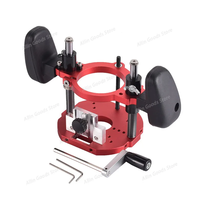 Universal Router Lift Base, Desktop Lifting Support for Woodworking Bench, Milling and Grooving Processing Accessory