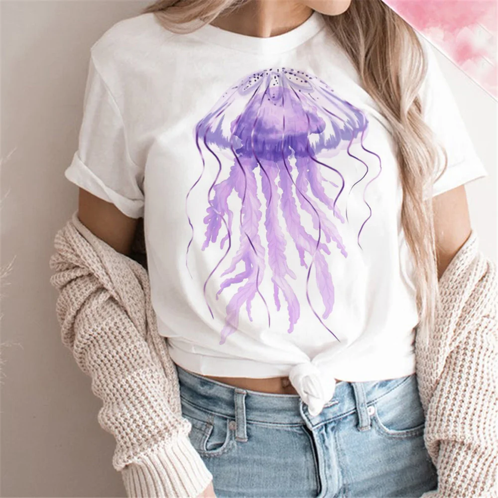 Jellyfish Tee women harajuku t-shirts female Japanese clothing