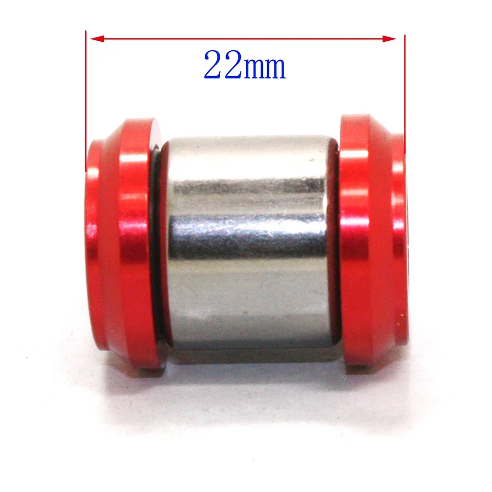 Bike Bushing 25.4mm Back Bladder Bushing Silver+red Soft Tail Suspension Aluminum Alloy For FOX/DT-SRAM/MAGURA