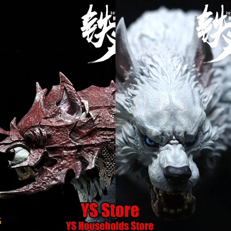 Limited Stock FishToys 1/12 Giant Wolf Mount Model 2023 Iron Blade Series Normal Battle Damage Double Head Sculpt 6