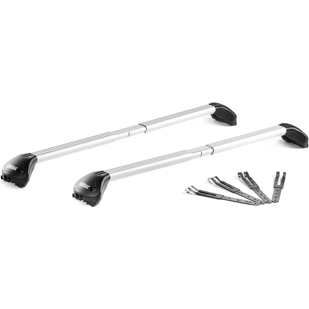 Telescopic Heavy Duty Roof Rack Cross Bars for 2005-2009 Hyundai Tucson, 220Lbs Capacity, Aluminum Silver, Fits Cargo Carriers,