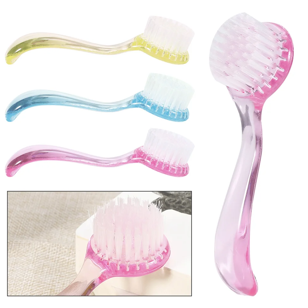 Nail Brush Gentle Handheld Round Head Art UV Gel Powder Dust Clean Remover Nail Accessories Manicure Pedicure Tool Color Random