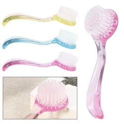Nail Brush Gentle Handheld Round Head Art UV Gel Powder Dust Clean Remover Nail Accessories Manicure Pedicure Tool Color Random
