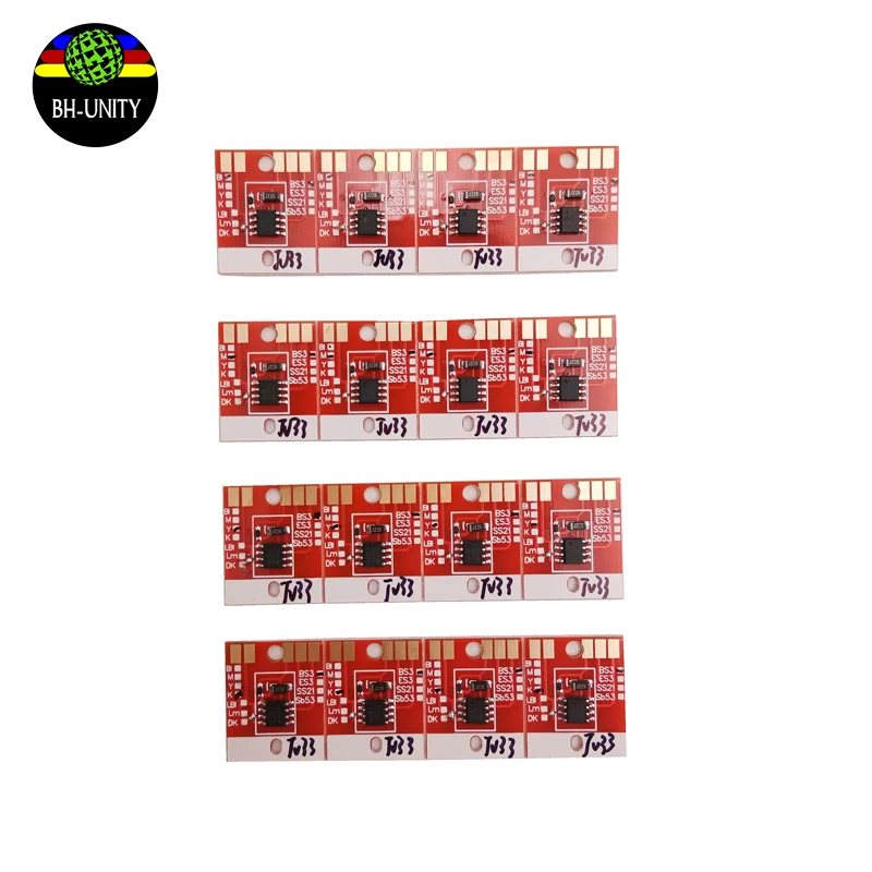 4pcs Mimaki BS3 Auto Reset Permanent Ink Chip for JV300 JV33 SS21 CJV150 Printer Cartridge Chip Compatible with BS3 SS21