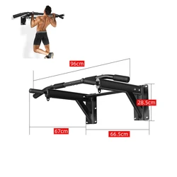 Wall Mounted Heavy Duty Horizontal Bar Steel Chin-up For Home Gym Indoor Pull Up Training Bar Large Fitness Equipment