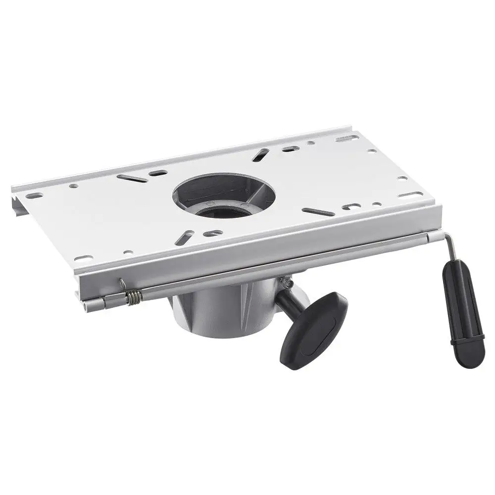 Adjustable Boat Seat Pedestal Aluminum Alloy Base Sliding Travel Waterproof Rust-resistant Fits 2-7/8 Inch Diameter Post