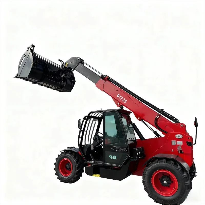 Customized 3.5T Telescopic Forklift Cummins Diesel Engine 4WD High Efficiency CE Certified Rotating Grab Bucket For Versatile Ap