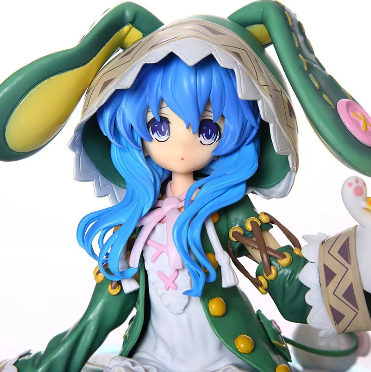 Hoge kwaliteit Date A Live Anime Figuur Himekawa Yoshino Model Pop Knielend Groen Konijn Action Figure Collectible Toy Gifts