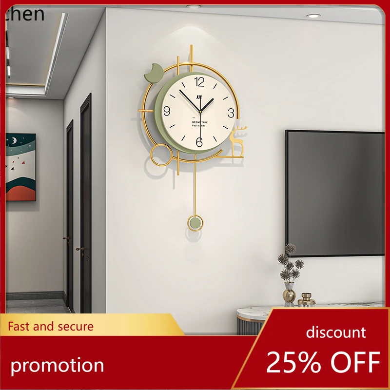 

ZML wall-mounted decorative clock for living room, creative and high-end, modern simple, elegant dining room clock for home use