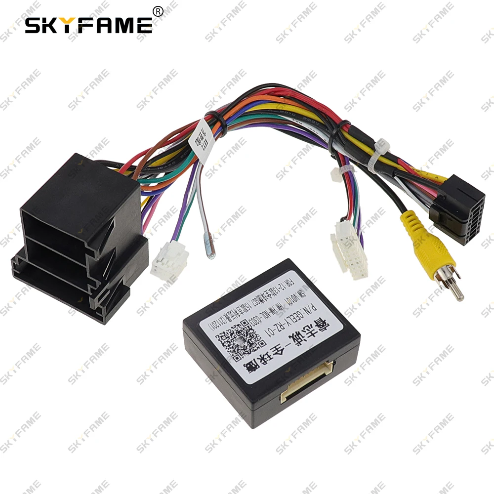 SKYFAME 16Pin Car Wiring Harness Adapter With Canbus Box Decoder For Geely Gleagle GC7 2012-2013 Android Radio Power Cable