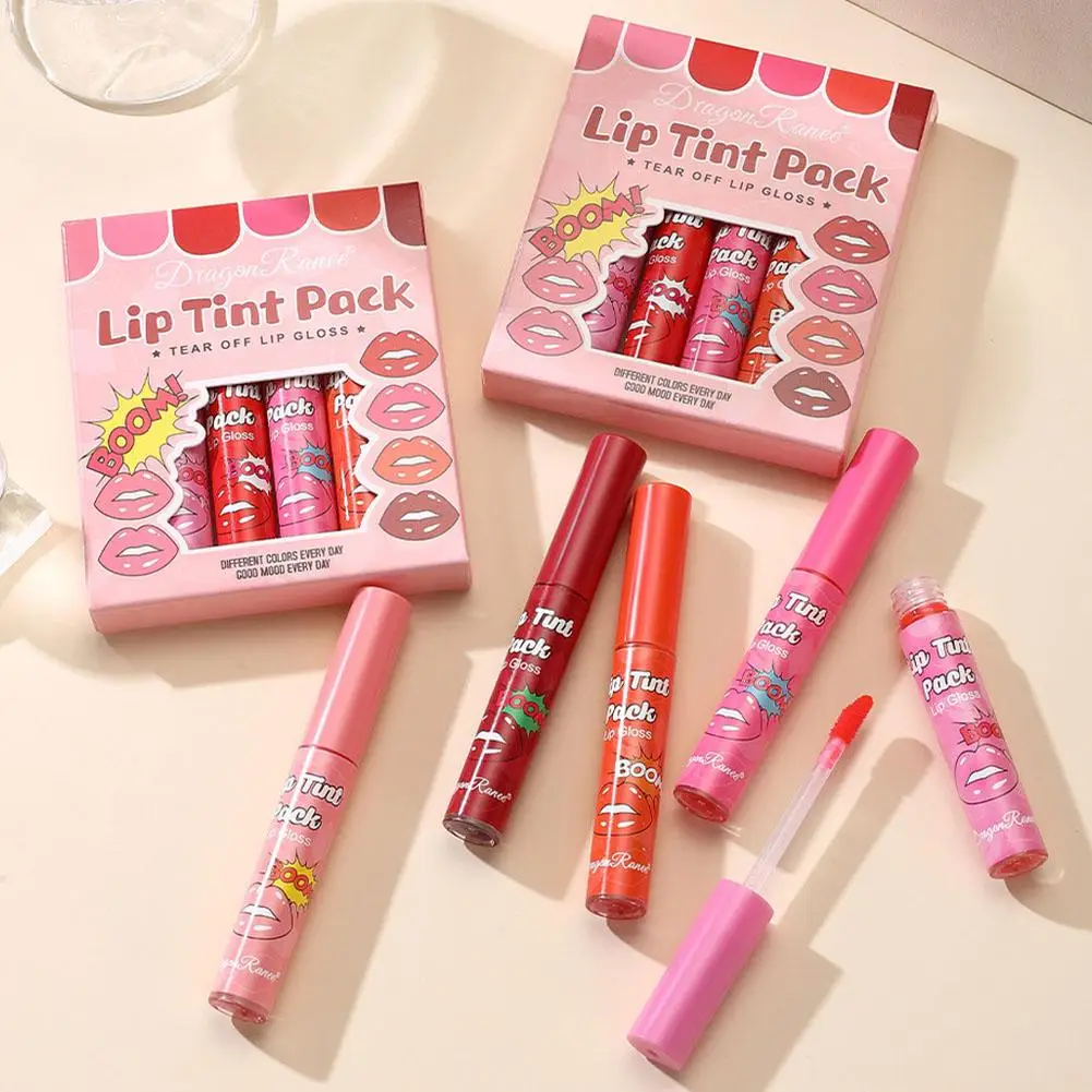 Afscheurbare lipgloss, waterdicht en langdurig, geschikt voor alle huidtypes, hydraterende en hydraterende lippenbalsem, Non-Fadi P5B1