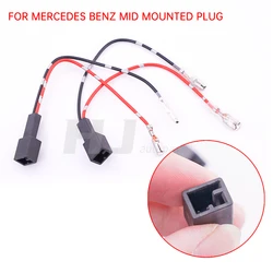 2pcs Car Audio Treble Speaker Plug Harness Adapter Wire Tweeter Plug Subwoofer Lossless Install Cable Adapter for Mercedes-Benz