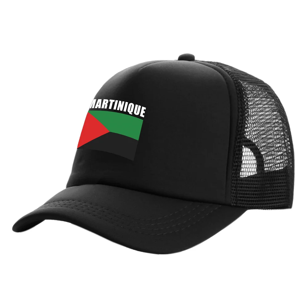 Martinique Trucker Caps Men Country Flag Hat Baseball Cap Cool Summer Unisex Mesh Net Caps