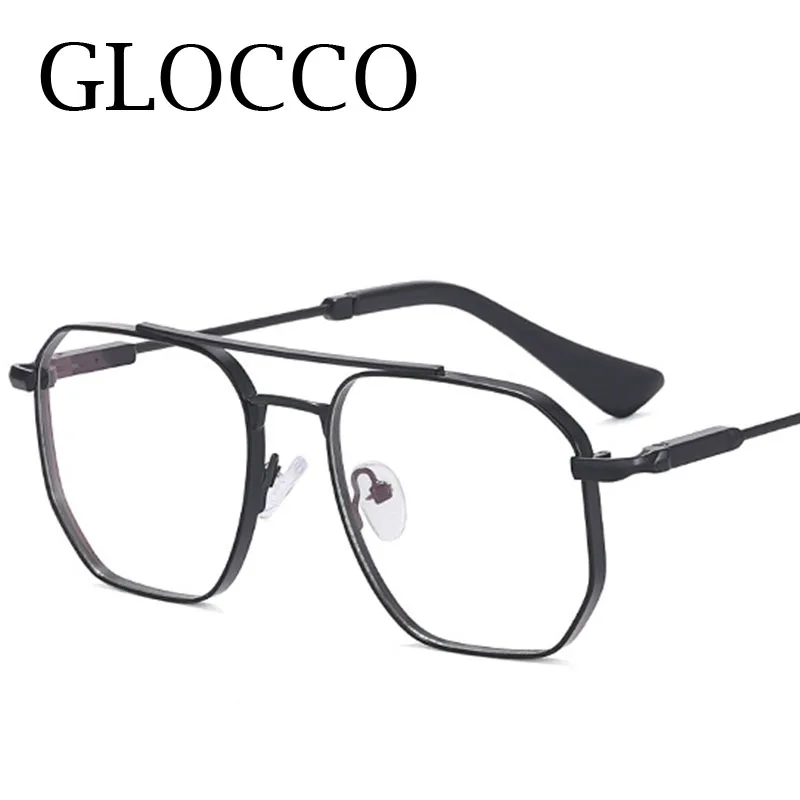 Retro Square Double Bridge Reading Glasses Men Business Casual
