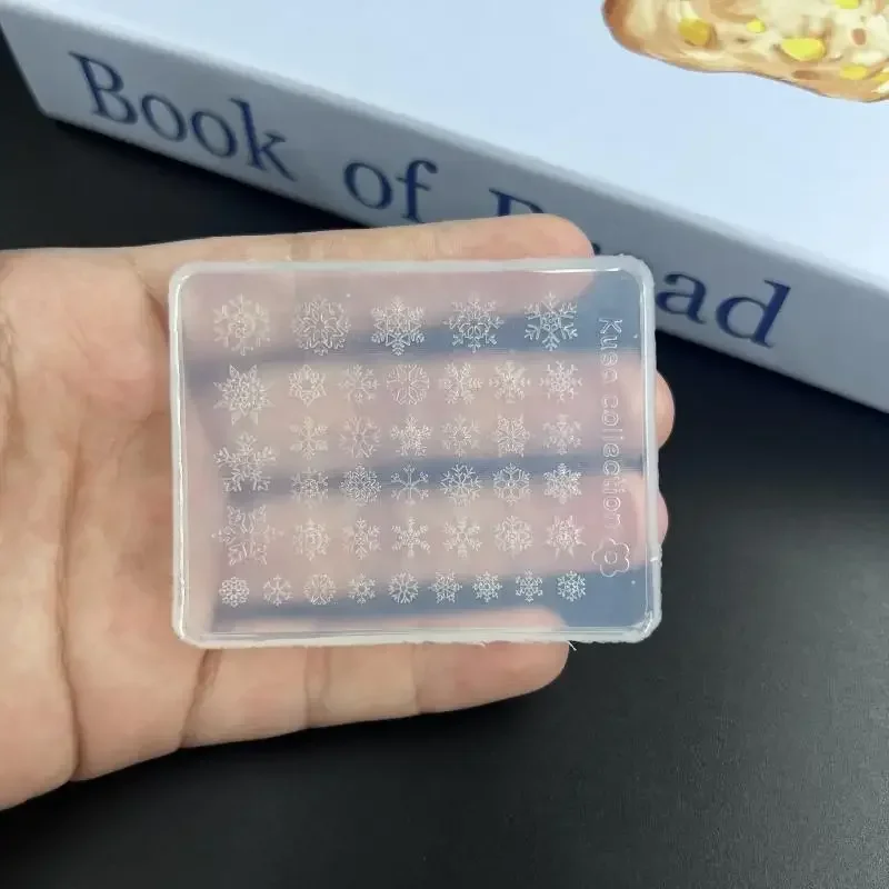 1PCS Retro Pattern 3D Silicone Nail Mold DIY Weaving Sweaters Bows Flower Design Transparent Nail Template Nail Art Decoration