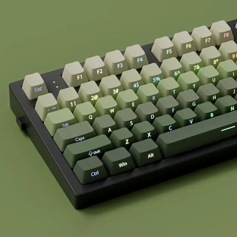 135 Key Cherry Profile Green Grape Keycaps Side Print Shine Through Keycaps Double Shot PBT Keycap for MX Switch Gaming Keyboard view 6