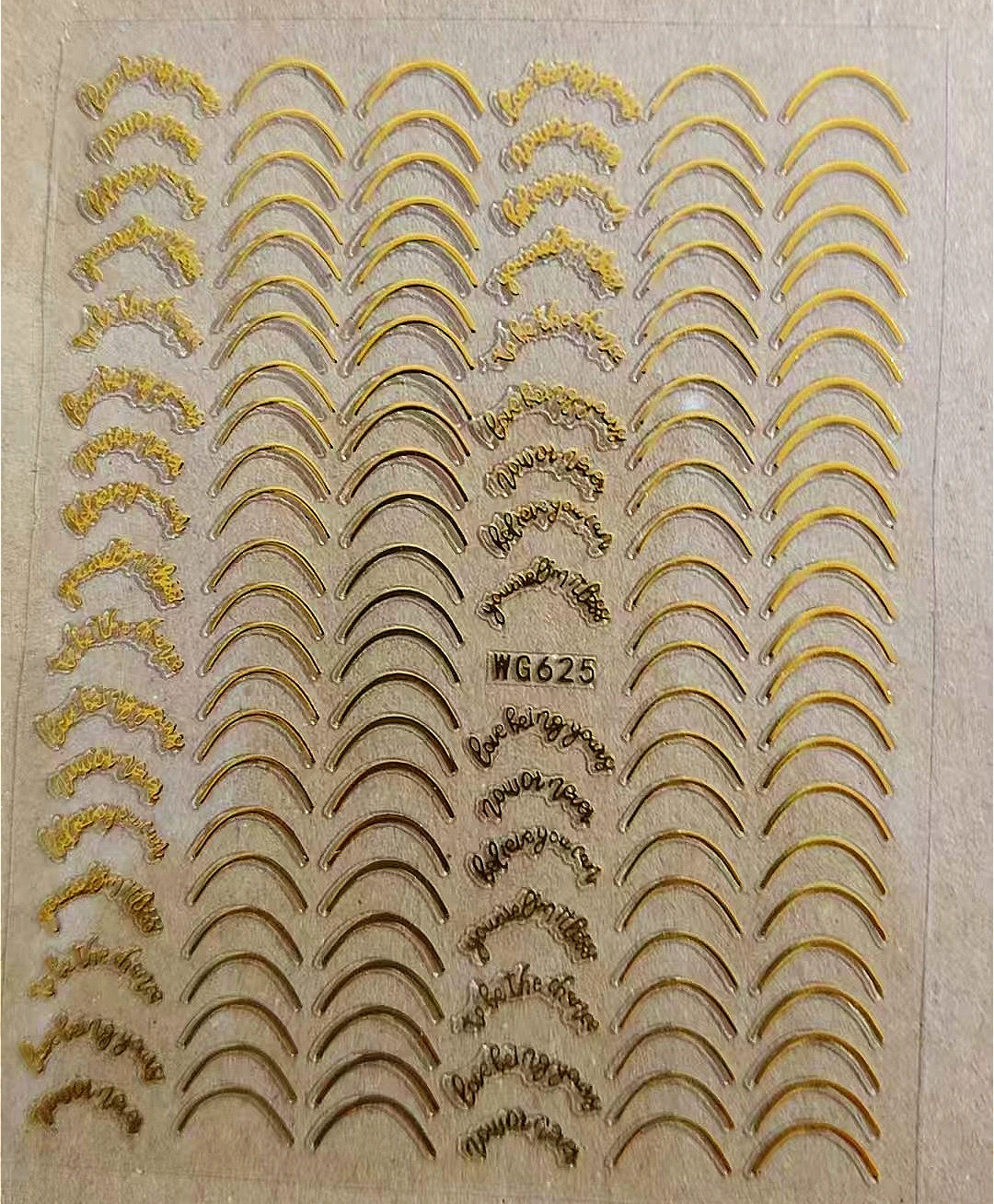 Calcomanías de letras 3D, curvas de Gel para uñas, deslizadores artísticos, decoración de manicura, líneas simples, pegatinas para uñas, rayas de Metal de oro rosa