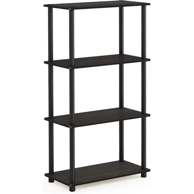 (99557EX/BK) Turn-N-Tube 4-Tier Round Tube，Multipurpose Shelf Display Rack