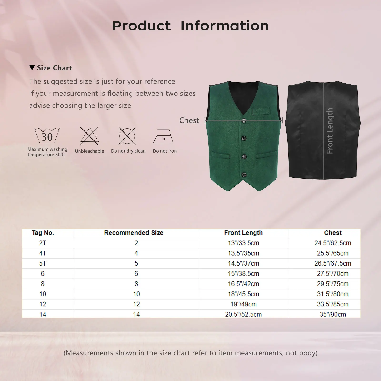 Children Boys Gentleman Waistcoat Single-breasted Formal Vest Tank Top for Wedding Birthday Party Evening Prom Stage Performance