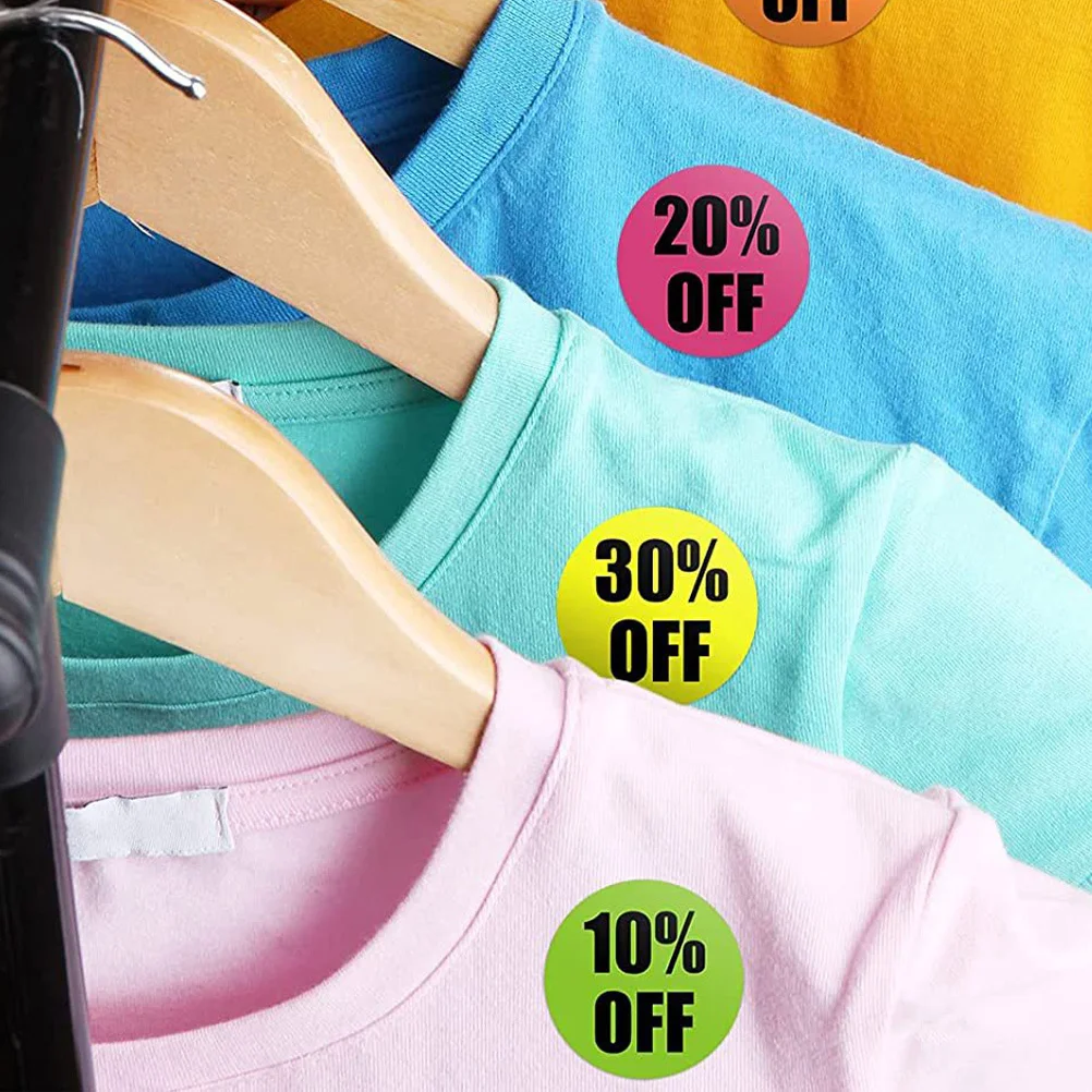 

3000Pcs 6 Rolls 25Mm Multicolor Adhesive Sale Stickers Waterproof Round Price Markers for Retail Supermarket